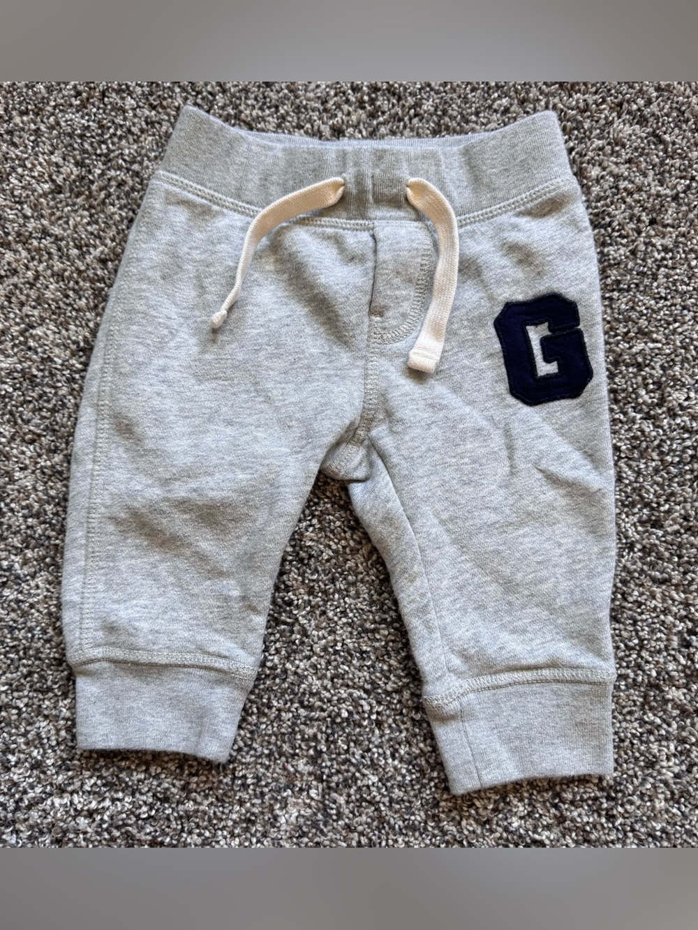 GAP Light Gray Sweatpants with Navy G Patch